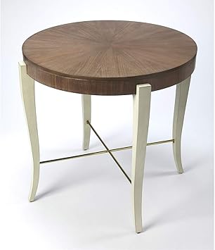 light wood round end table