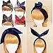 LOVEF 5 Pcs Velvet Wire Headband Girls Women Multi-Function Bunny Rabbit Ear Hair Band Head Band Sweet Multi-Styles Headband Head-tie Twist,Assorted Color (5 Pcs)