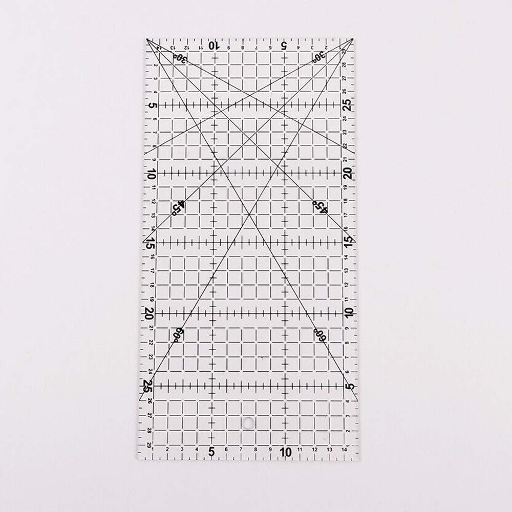 Supertool Quilting Ruler, 30 x 15cm Acrylic Transparent Professional Ruler for Patchwork