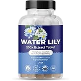 Water Lily 200X Extract Tablets - 100mg per Serving | Promotes Relaxation and Sleep | (30 Tablets)