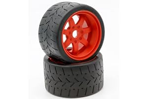 POWER HOBBIES Powerhobby 1/8 Gripper 54/100 Belted Mounted Rear Tires/Wheels 17mm (2) Arrma Felony/Infraction/Limiitless (Red)