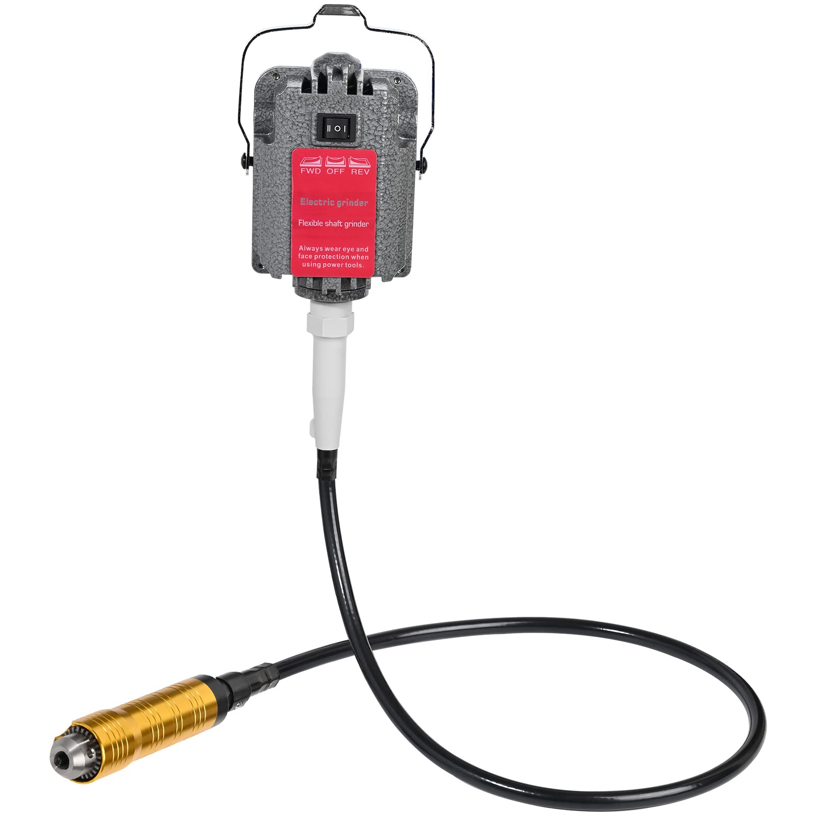 VEVOR S-R Hanging Flex Shaft Grinder 230W Rotary Tool with Stepless Speed Foot Pedal Rotary Carver 0-180000rmp for Carving, Buffing,Drilling,Polishing (6mm flexshaft)
