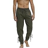 Zhitunemi Viking Pirate Pants Men: Renaissance Costume Men Medieval Pants - Pirate Halloween Costumes & Renaissance Faire