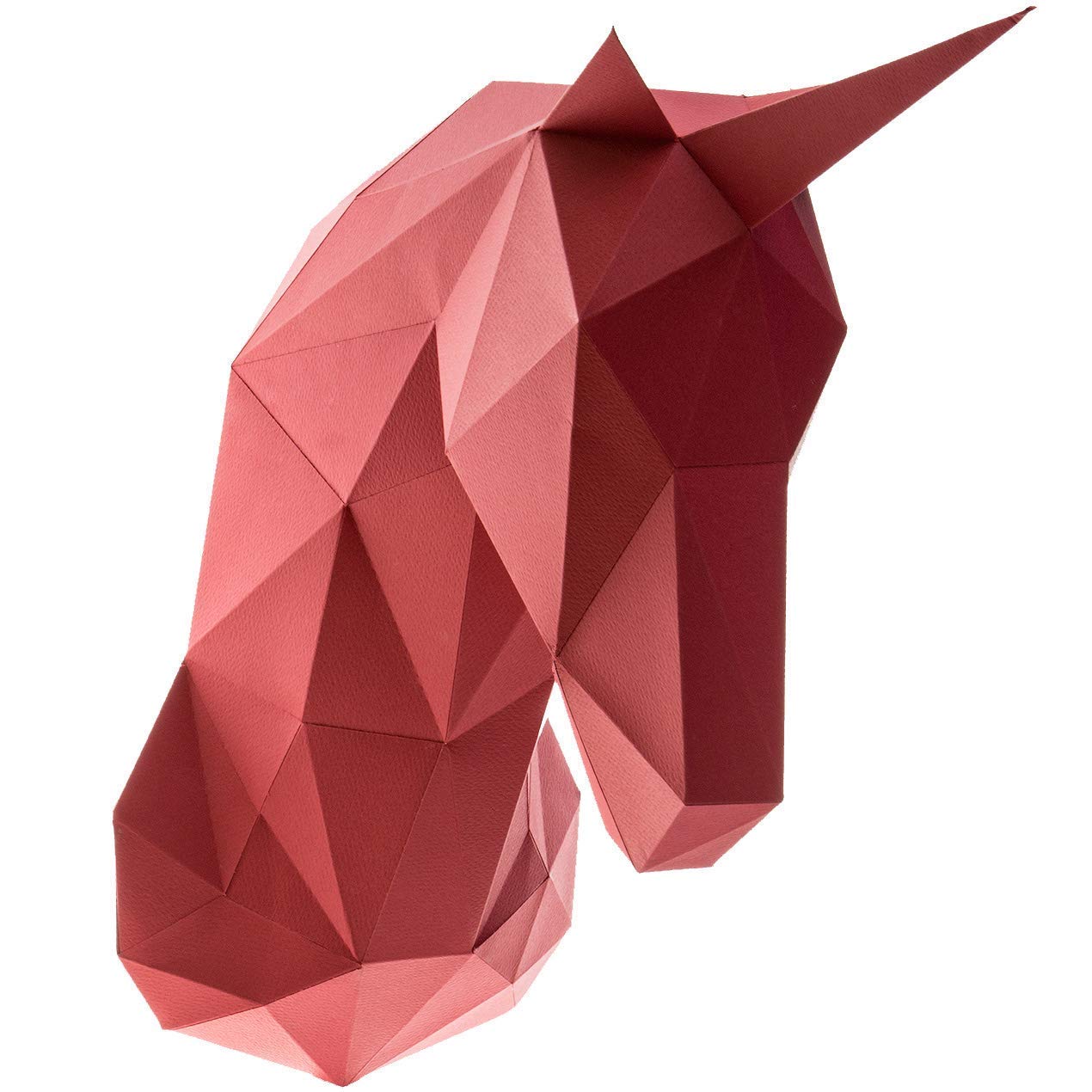  Paperraz Red Unicorn Head 3d Animal Puzzle Craft
