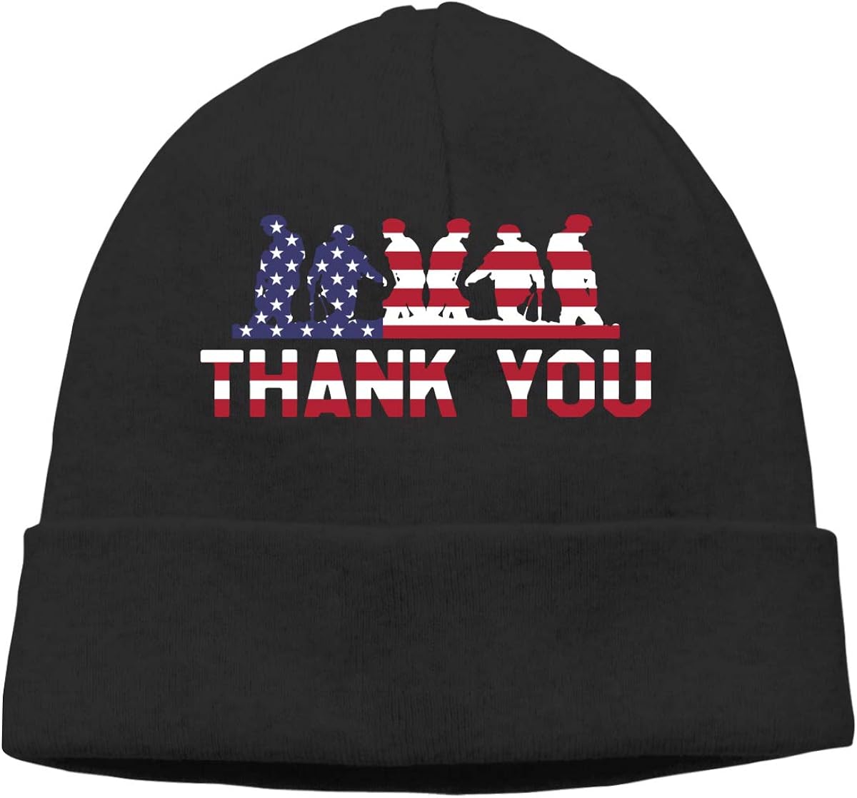 COLLJL8 Unisex Veterans Day American Flag Outdoor Stretch Beanies Hat
