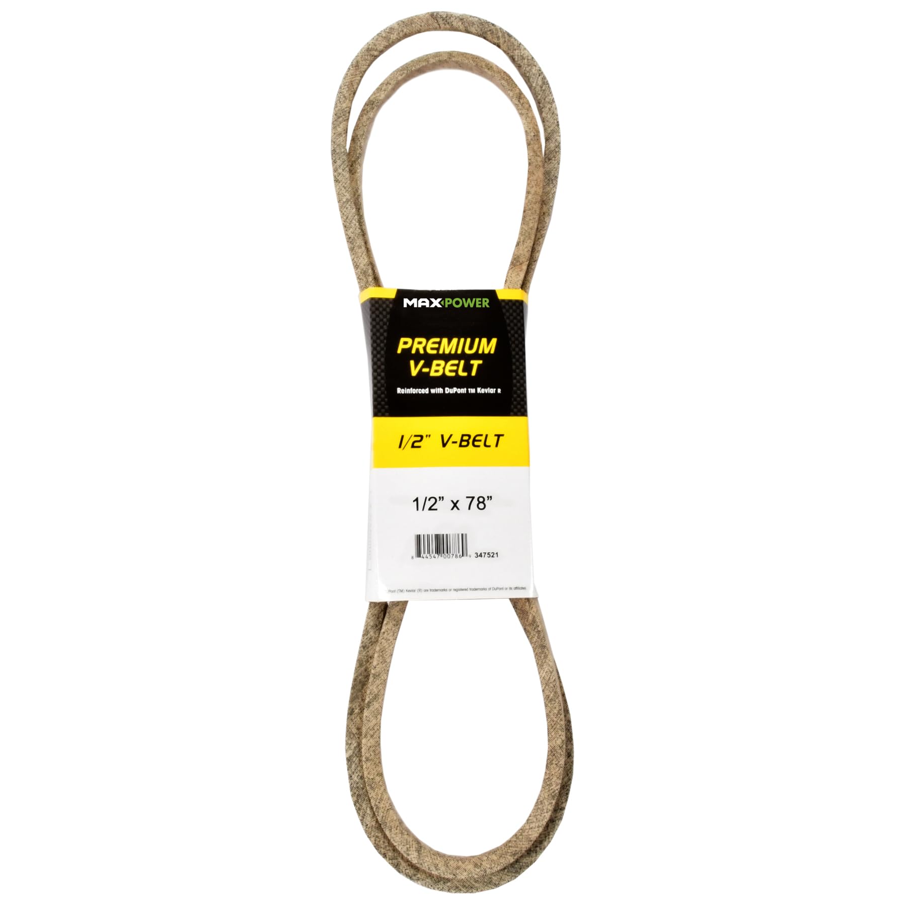 MAXPOWER V-belt 347521, Kevlar reinforced, 1/2 inch x 78 inch - 4L780 - outer length L(a) 1980 mm.