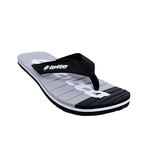 Buy Lotto Men S Black Grey Hawaii House Slippers 6 Uk India 40 Eu Ac4885 020 At Amazon In