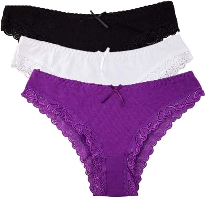 Mutandine di Cotone Intimo Donna Sexy Mutande di Pizzo Slip Set Intimo