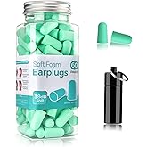 Soft Ear Plugs for Sleeping, 60 Pairs Reusable Foam Earplugs with a Small Travel Case, SNR 38dB Noise Reduction, Slow Rebound