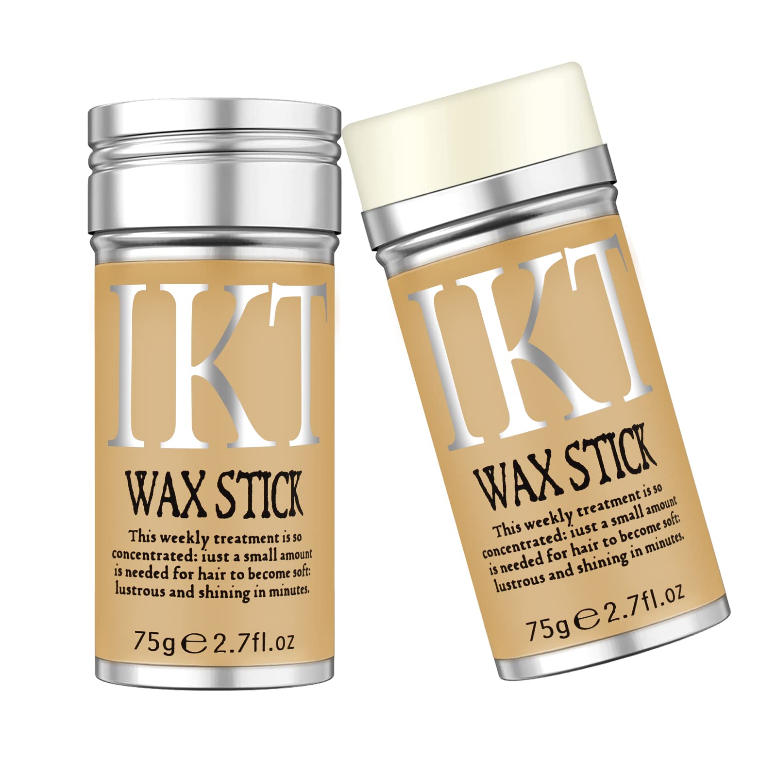 Photo 1 of VOLLUCK Hair Wax Stick for Wigs, 2 PCS Edge Control Slick Stick Hair Pomade 2.7Oz Stick Non-greasy Styling Wax, Long Lasting, Strong Hold Temporary Hair Styling Product for Edge Frizz
