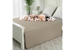 CHHKON Dog Blankets for Couch Protection Waterproof Dog Bed Covers Pet Blanket Furniture Protector (Beige+Sand, 82"x108")