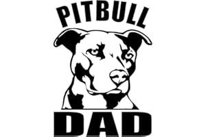 VOOL Pitbull Dad Decal Vinyl Sticker Auto Car Truck Wall Laptop | Black | 4" x 6"