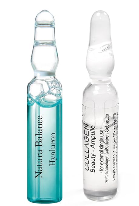 AMPULLEN SET Collagen 15 Stück + Hyaluron 15 Stk Serum Hyaluronsäure Anti Falten