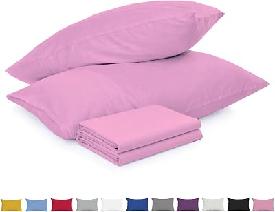 DN Collection Pillow Cases 2 Pack | 100% Microfiber | Pink 50x75cm