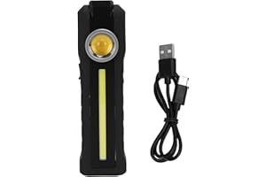 Asixxsix Car Detailing Light, 500LM Handheld Paint Inspection Light with Magnetic Base and Hook, USB Rechargeable LED Work Li