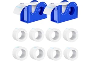 MEISO 10 Rolls Paper First Aid Tape with 2 Pcs Dispenser, 1 in x 10 Yards Microporous Medical Tape, Hypoallergenic Gentle Wou