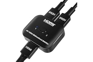 SUCEEM 4K HDMI Switch, Bi-Directional HDMI Switch Splitter 2 in 1 Out, Support 4K@60Hz 2K@120Hz for PS4,HDTV,Xbox,Fire Stick (4K60Hz)