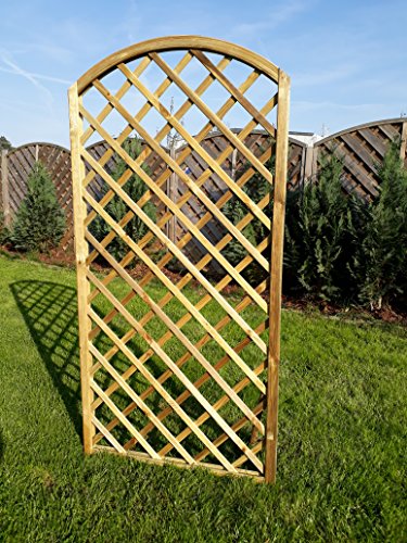 Rankgitter Rankzaun Trennspalier Bogen Garten Zaun Gartenholz 0,90cm x180 cm- Natur Bogen