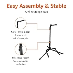 Amazon Basics Height Adjustable Foldable Guitar