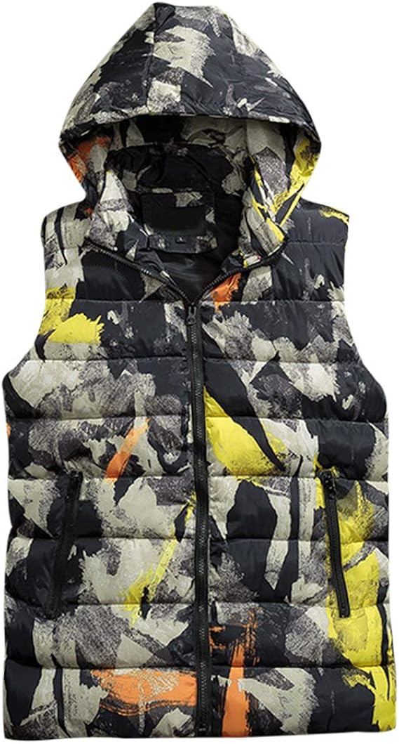 Amazon Fomansh ダウンベスト メンズ ベスト 秋冬 メンズ ジャケット 迷彩柄 大きいサイズ S 3xl カジュアル フード付き 厚手 保温 アウター 軽量 防寒 暖かい 柔らかい ベスト 通販