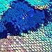 LQIAO Fluorescence Gold Sequin Fabric Flip Up Mermaid Reversible Color Changing Strips Shimmer Sequin Fabric by the Half of Yard Wedding/Pillow Cover/Dress Home DIY
