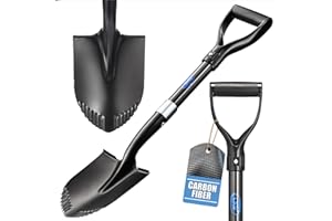 CKG Carbon Camping Shovel 28 Inches Lightweight Mini Shovel Portable Ideal for Digging, Gardening, Hiking and Camping