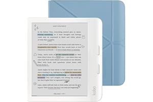 Kobo Libra Colour White eReader with Case Bundle