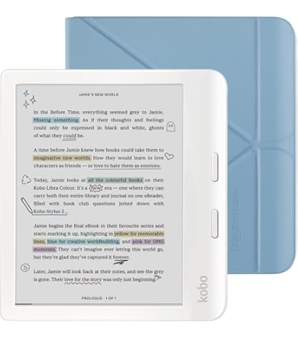 Amazon.com: Kobo Libra Colour White eReader with Case Bundle