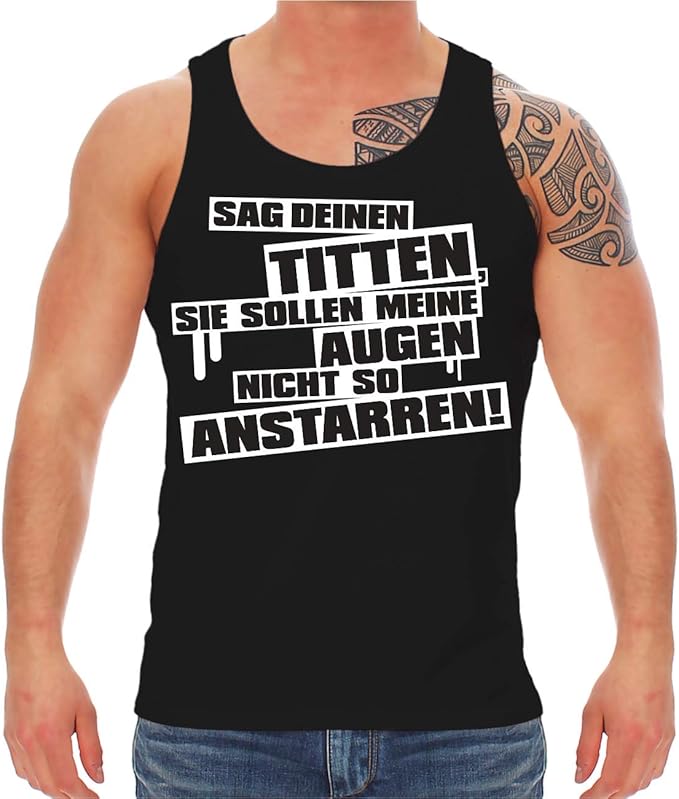 Dorfkind Trägershirt Herren - 'Spaß Kostet' Aufdruck, Größe S-8XL