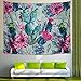 Cactus Tapestry Wall Hanging Cactus Landscape Plant Printed Tapestry Watercolor Flower Tapestry Floral Wall Art for Living Room Bedroom Dorm Decor