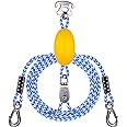 SELEWARE Heavy Duty Boat Tow Harness for Tubing, Boat Tow Rope with Stainless Steel Quick Connector, Heavy Duty Self Centering Tow Harness for Boat Water Sport Jet Ski Wakeboarding