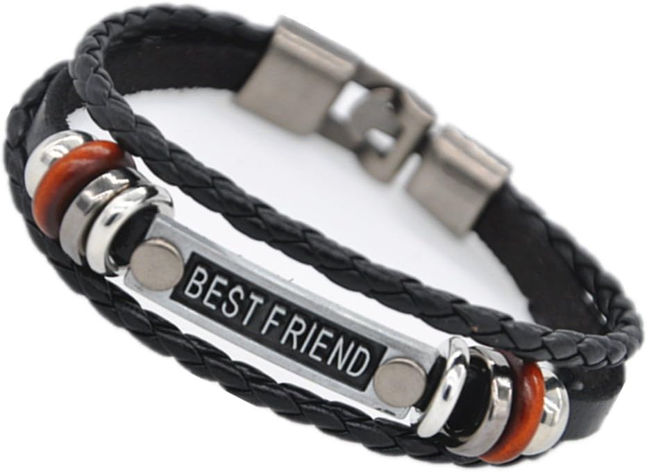 Bestfriend Bracelet - Coolla Jewelry Men Bracelet Women Bracelet Vintage Leather Wrist Band Bracelet for Boys Sl3380