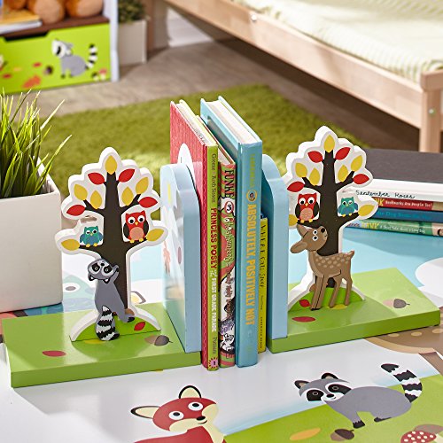 Fantasy Fields - Enchanted Woodland Hand Crafted Kids Bookends Set (2 Pieces)