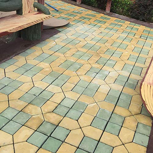 Mikolot Stone Mold - Plastic DIY Path Maker Brick Mold Concrete Molds for Stepping Stones Garden Pavement Mold (Square 1)