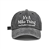 It's A Mike Thing You Wouldn't Understand Funny First Name Mens hat Funny Vintage Cotton Washed