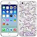 Unicorns Silver Pink Hearts Bling Clear Liquid Water Glitter Bling Case Cover For Apple iPhone 6 6S with Free Pouch