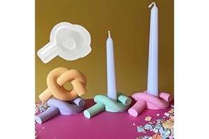 TOPYS Knot Candle Jar Silicone Mold, Creative Knot Concrete Candle Holder Mold, Cement Artsy Candlestick Holder Mould for Candle Pillar Storage Holder Making Supplies