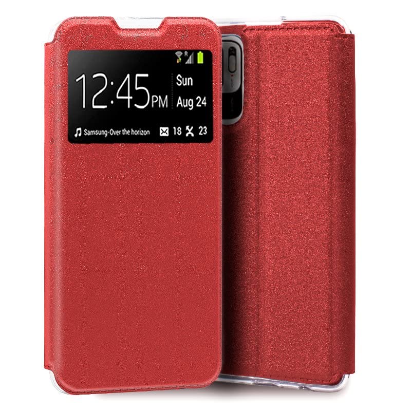 Cool Flip Cover for Xiaomi Redmi 10 5G Plain Red