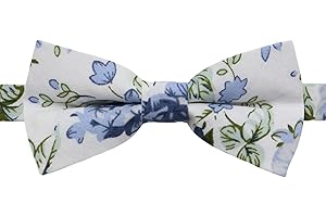 Gsyziux Floral Bow Ties For Boys Girls, Cotton Kids Bowtie Adjustable Pre-tied Boy's Bowties for School Wedding Party
