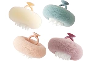 KOSIMI New Upgrade 2-in-1 Sunflower Bath Ball, Super Soft Sunflower Suction Cup Bath Ball, Exfoliating Bath Sponge Cleaning Brush, Shower Loofah Sponge