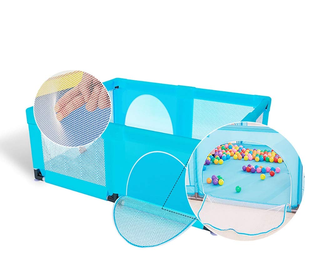 携帯用子供の遊び場の屋内および屋外の 幼児のためのベビープレイサーンハウス遊び場 色 ベビーサークル 青 青 B07nzhqs39 ベビーサークルプレイヤード 早い者勝ち