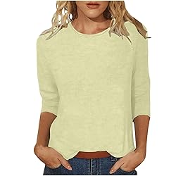 Summer Tops for Women 2025,Womens 3/4 Length Sleeve
