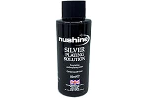 Nushine Silver Plating Solution 1.7 Oz - permanently plate PURE SILVER onto worn silver, brass, copper and bronze (ecofriendl