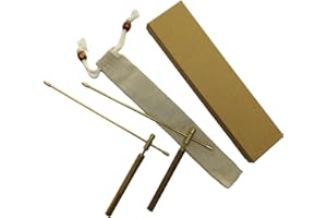 SONJADE Dowsing Rods Brass Spirit Hunter Brass 2 pcs in Bag, Water Divining, Energy Healing, Paranormal, Gold, Yes No Questions.