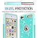 LeYi for iPod Touch 7 Case, iPod Touch 6 Case, iPod Touch 5 Case with Tempered Glass Screen Protector [2 Pack] for Girls Women,Glitter Heavy Duty Phone CaseTP Mint