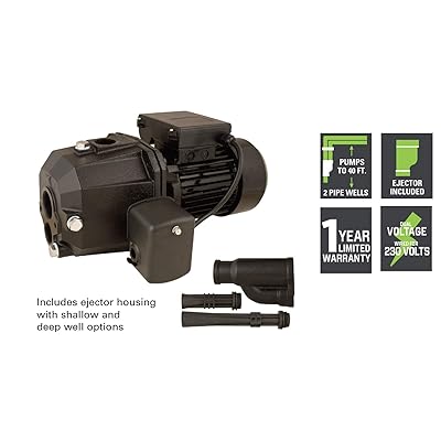 Buy Star Sj10 1 Hp Cast Iron Convertible Jet Pump For Deep Or Shallow Wells Includes Injector Kit Dual Voltage Online In Indonesia B075mr98gs