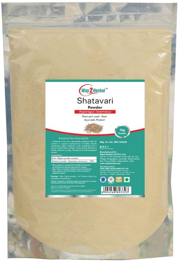 Shatavari Powder - 1 kg by way2herbal