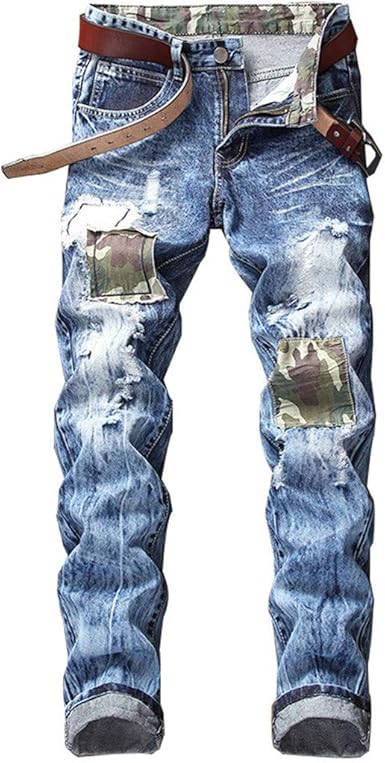 patched camo pants