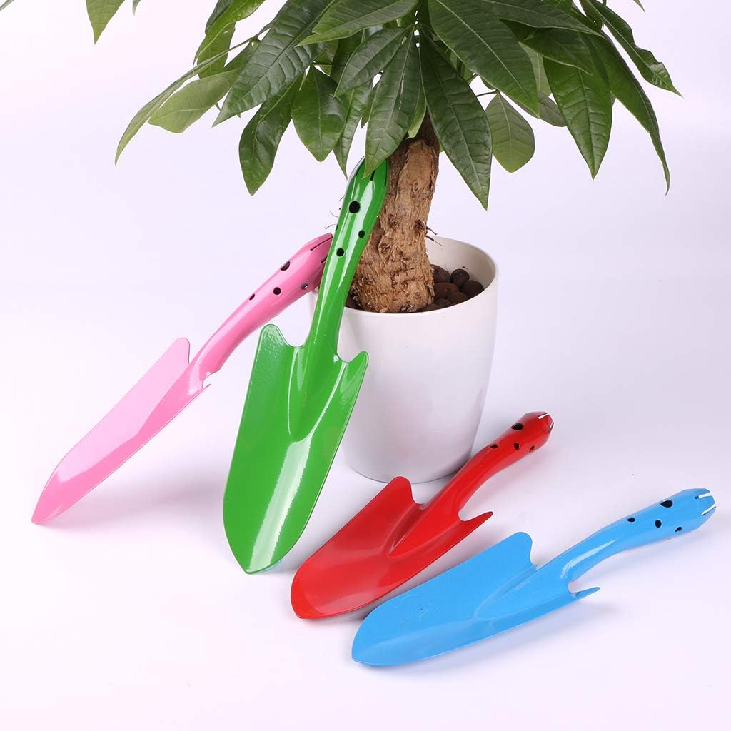 Ymeibe Kids Shovel Garden Hand Shovel for Digging Metal Small Lovely Gardening Shovel Set with Powder Coating for Indoor Outdoor Use (Pink/Blue) : Garden & Outdoor
