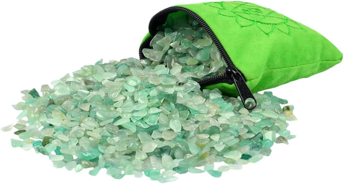 mookaitedecor Natural Green Aventurine Tumbled Chip Stones, Crystals and Gemstones